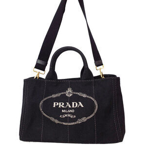 PRADA Canapa 2way Top Handle Crossbody Tote Convertible Tote Bag
